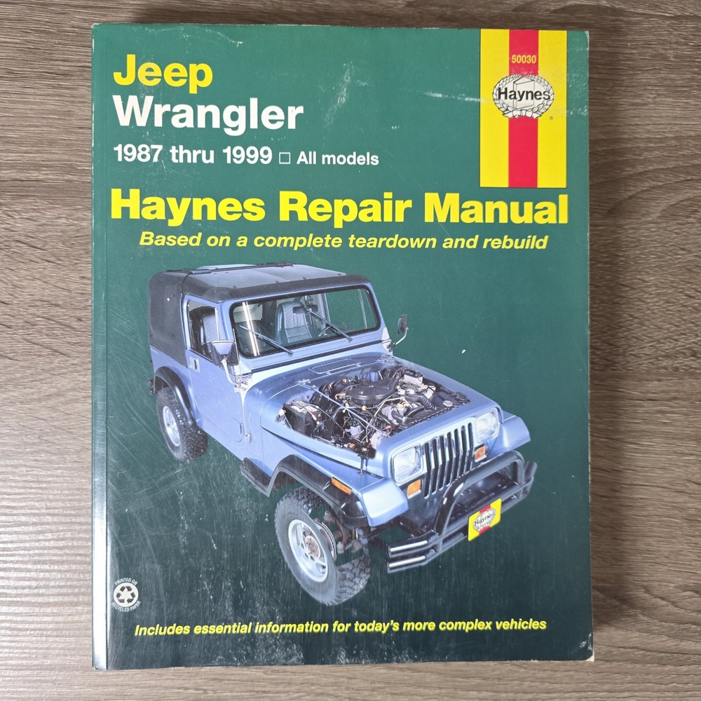 Haynes Jeep Wrangler Repair Manual 1987-1999 All Models 50030 DIY Service Guide